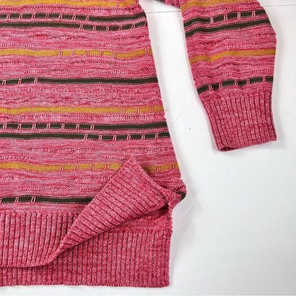 Soft Surroundings Lisabetta Art Stripe Dusty Cedar Pink Sweater 1X - Picture 4 of 11